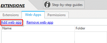 Add Web App