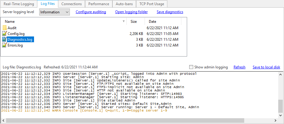 Log files